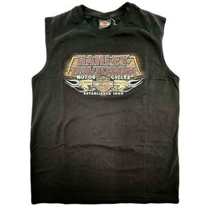 Harley-Davidson Boswells Nashville TN Dealer Black Sleeveless Shirt EUC